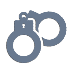 Icon of handcuffs depicting penal law for lawyer service Iliopoulos