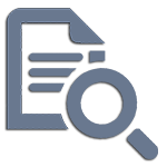 Icon of Document Examination. Vector depicting graphology service